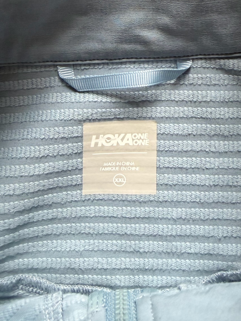Hoka Mission Full Zip Jacket Light Blue Size XXL Activewear Running Lightweight - Picture 8 of 9